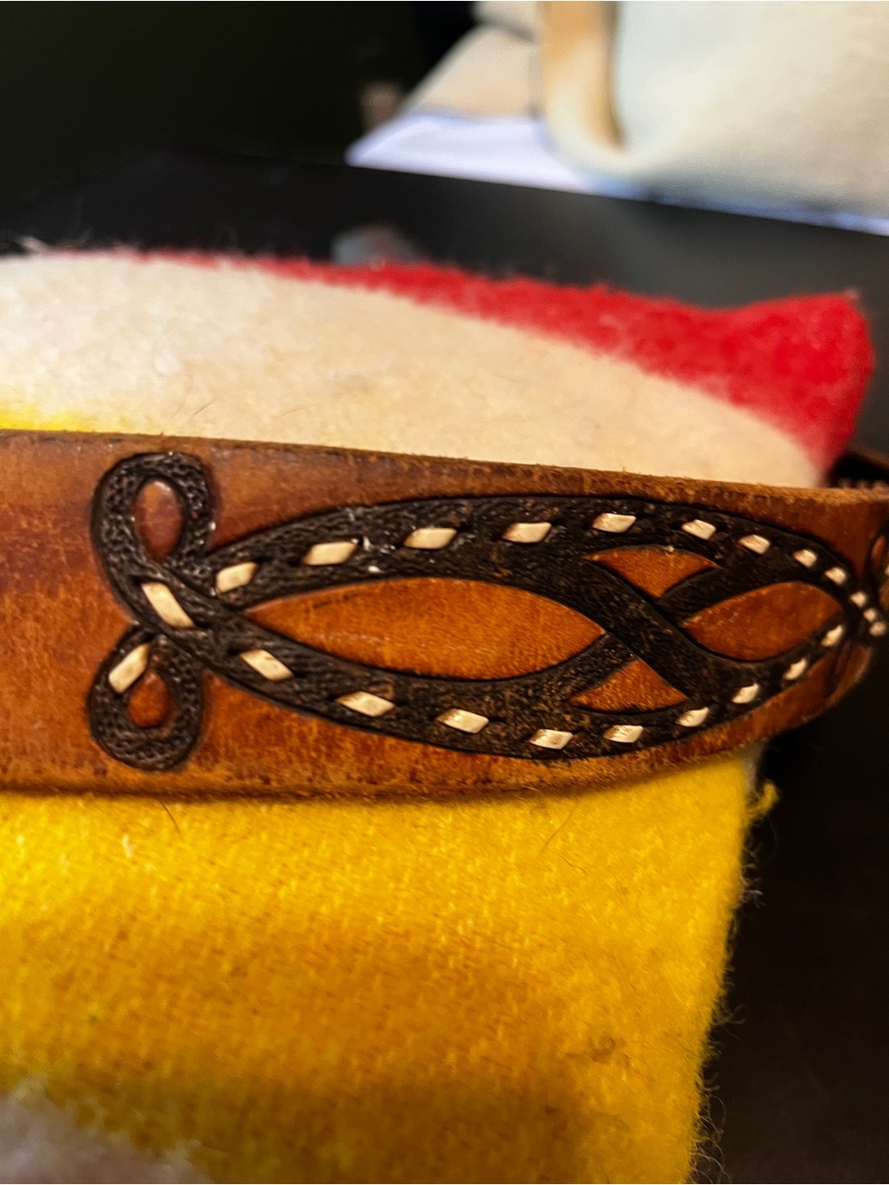 Vintage Personalized Brown Leather belt Name - "JACK" - Picture 3 of 15